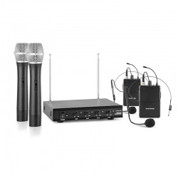 Беспроводные микрофоны с приемной станцией auna Pro VHF-4-H-HS